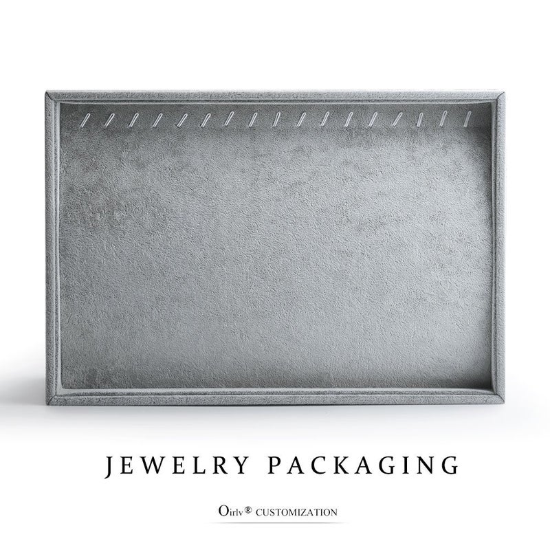 Oirlv Velvet Stackable Jewelry Display Trays Showcase Jewelry Organizer Storage Trays(necklace display) - Image 4